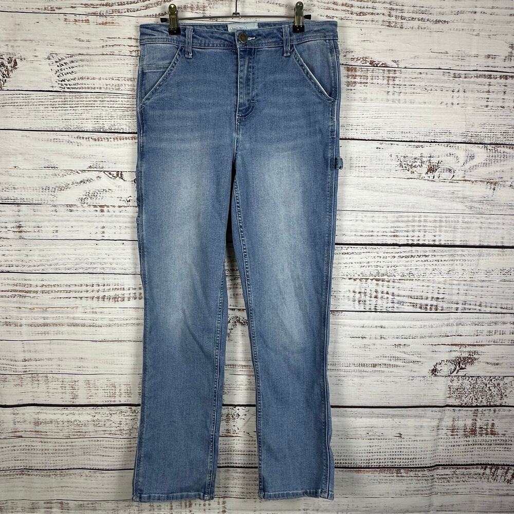 Banjara Blue Denim Carpenter Jeans Womens Juniors 9/28 Mid Rise Stretch Utility